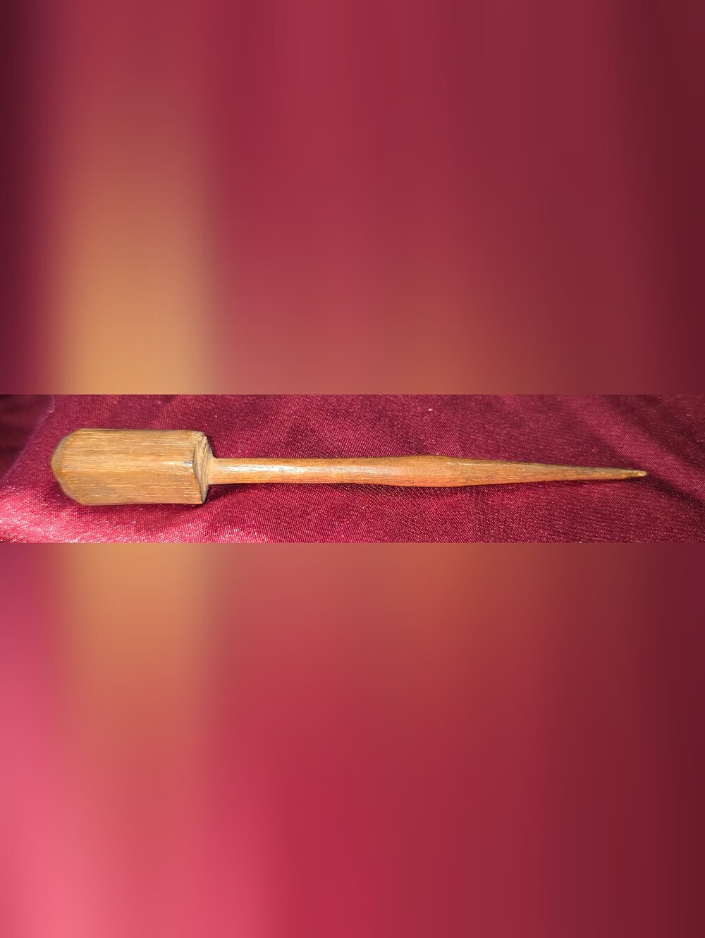 Antique Primitive Handcarved Wooden Pipe Tool